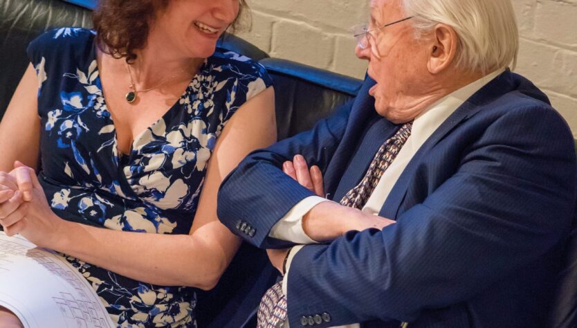 Prof Turi King and David Attenborough